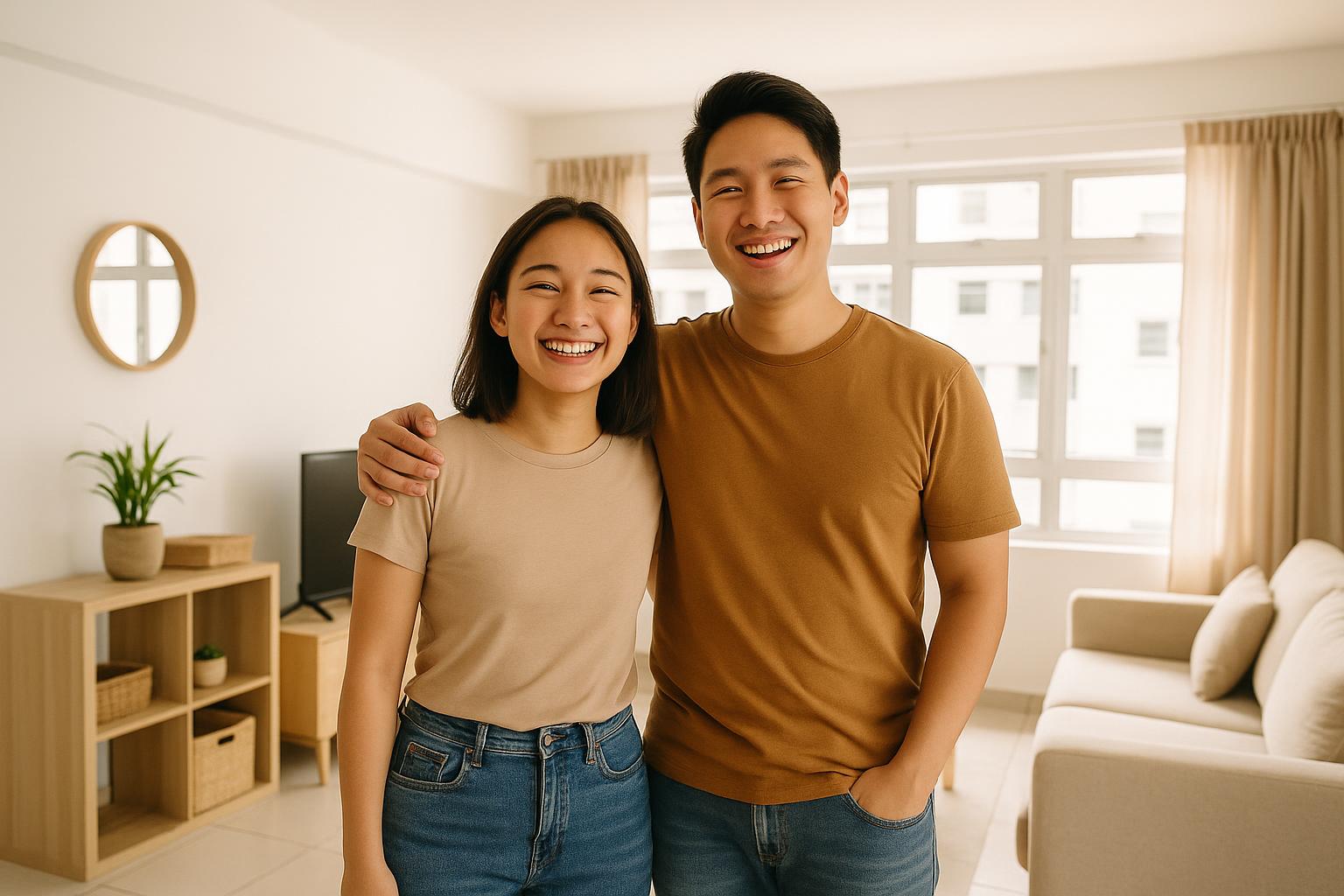 Satisfied Singapore homeowners in their clean, mold-free home after professional remediation